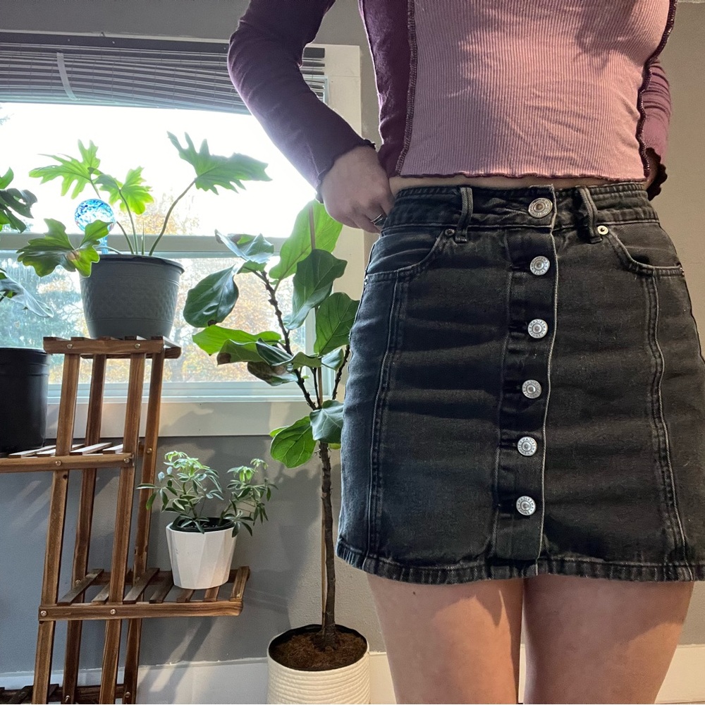 American eagle denim mini skirt